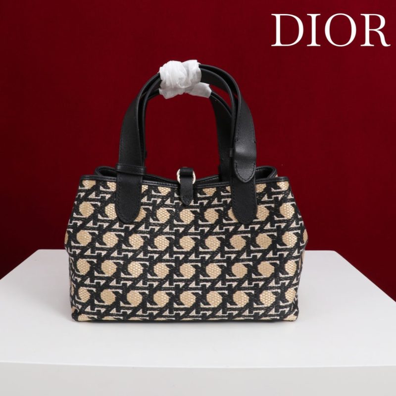 CD Toujours Small Bag 23 Diamond Black Beige Leather 280283