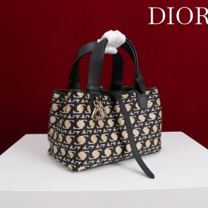 CD Toujours Small Bag 23 Diamond Black Beige Leather 280283