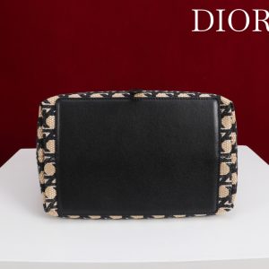 CD Toujours Small Bag 23 Diamond Black Beige Leather 280283