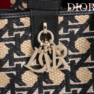 CD Toujours Small Bag 23 Diamond Black Beige Leather 280283