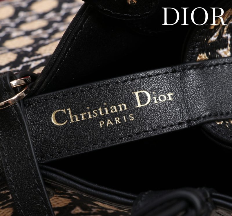 CD Toujours Bag 29 Diamond Black Beige Leather