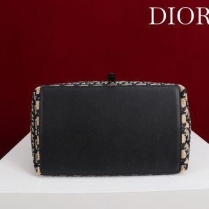 CD Toujours Bag 29 Diamond Black Beige Leather