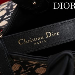 CD Toujours Bag 37 Diamond Black Beige Leather