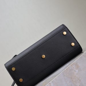 Sac De Jour Nano 26cm Black Grain Cowhide GHW