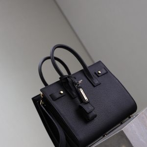 Sac De Jour Nano 26cm Black Grain Cowhide GHW