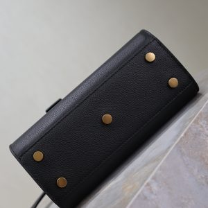 Sac De Jour Nano 22cm Black Grain Cowhide GHW