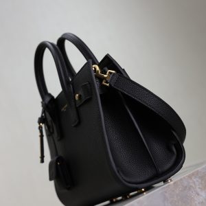 Sac De Jour Nano 22cm Black Grain Cowhide GHW
