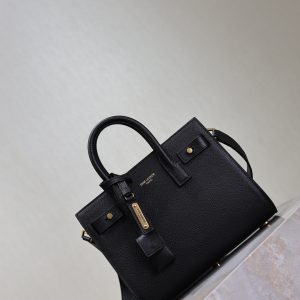 Sac De Jour Nano 22cm Black Grain Cowhide GHW