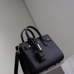 Sac De Jour Nano 22cm Black Grain Cowhide GHW