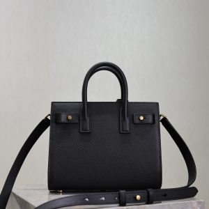 Sac De Jour Nano 22cm Black Grain Cowhide GHW