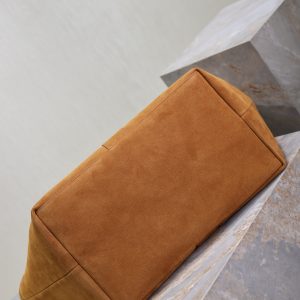 Y Tote Bag Brown Suede