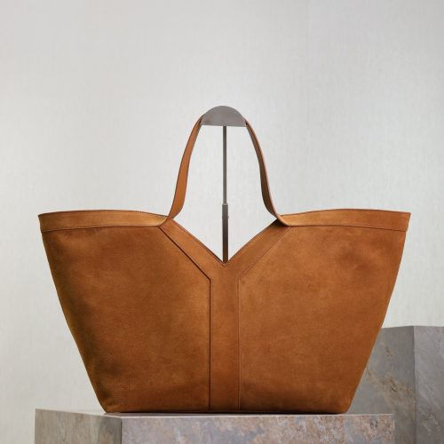 Y Tote Bag Brown Suede