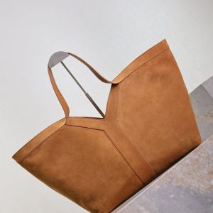 Y Tote Bag Brown Suede