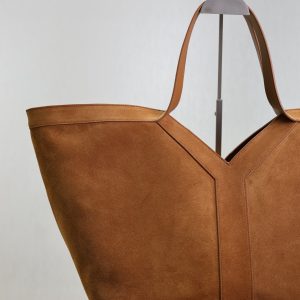 Y Tote Bag Brown Suede