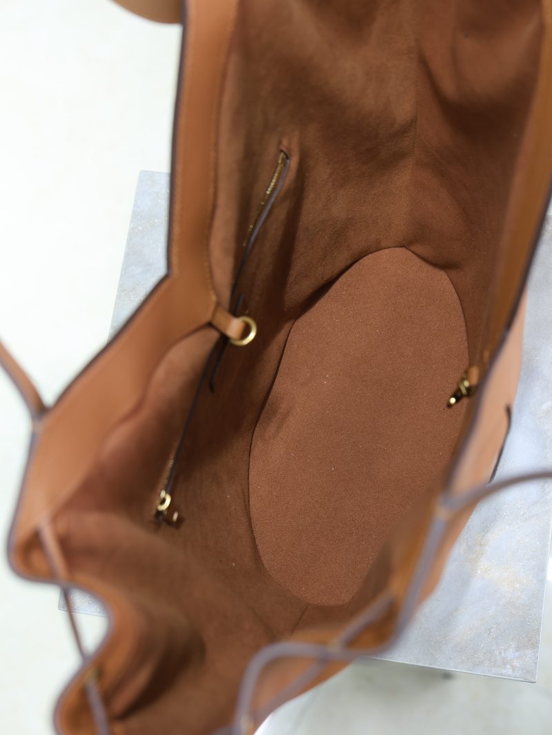 Y Large Leather HOBO Bag Caramel Leather