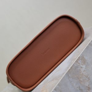 Y Small Bucket 23cm Caramel Beige Canvas Leather