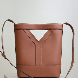 Y Small Bucket 23cm Caramel Leather
