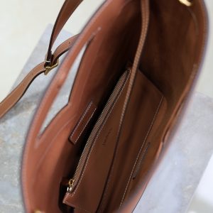 Y Small Bucket 23cm Caramel Leather