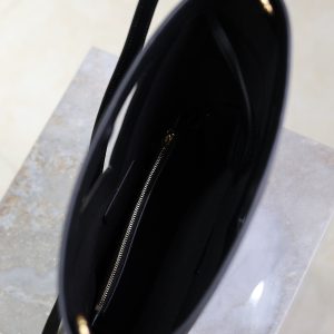 Y Small Bucket 23cm Black Leather