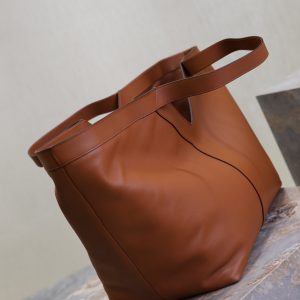 Y Tote Bag Brown Cowhide