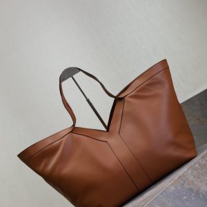 Y Tote Bag Brown Cowhide