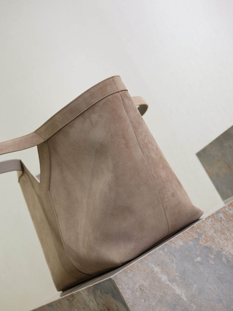 Y Tote Bag Gray Suede