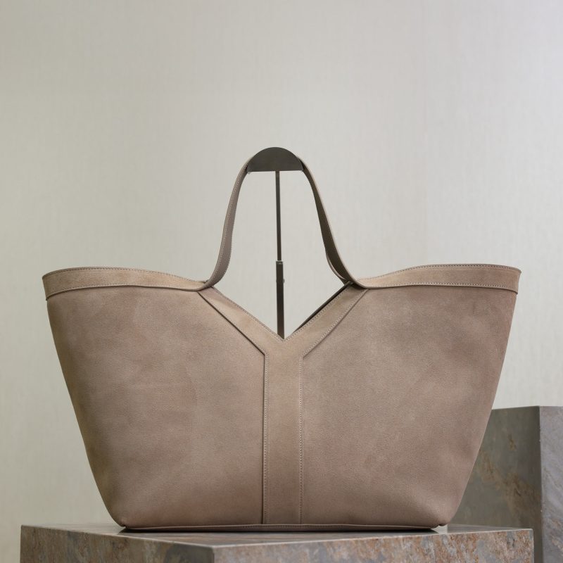Y Tote Bag Gray Suede