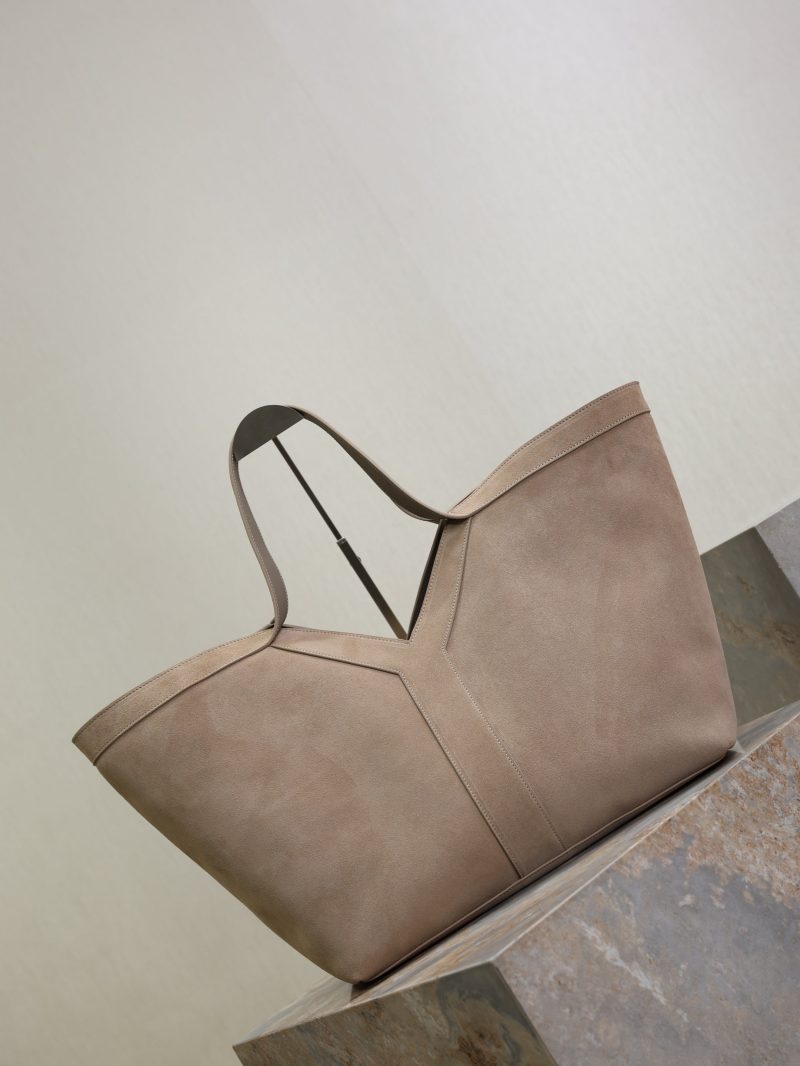 Y Tote Bag Gray Suede