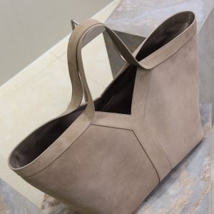 Y Tote Bag Gray Suede