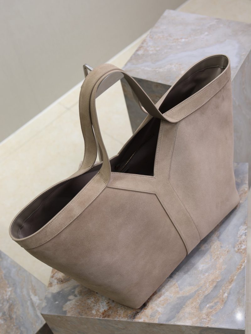 Y Tote Bag Gray Suede