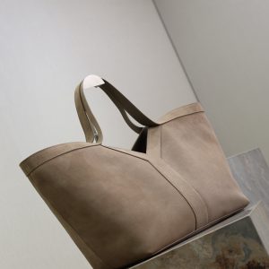 Y Tote Bag Gray Suede