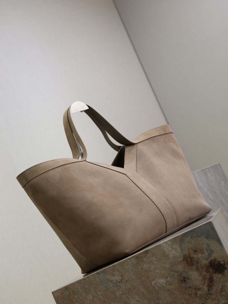 Y Tote Bag Gray Suede