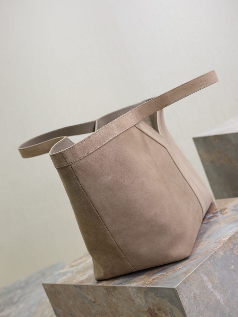 Y Tote Bag Gray Suede