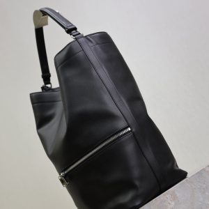 YSL Tag Hobo 31cm Black Cowhide