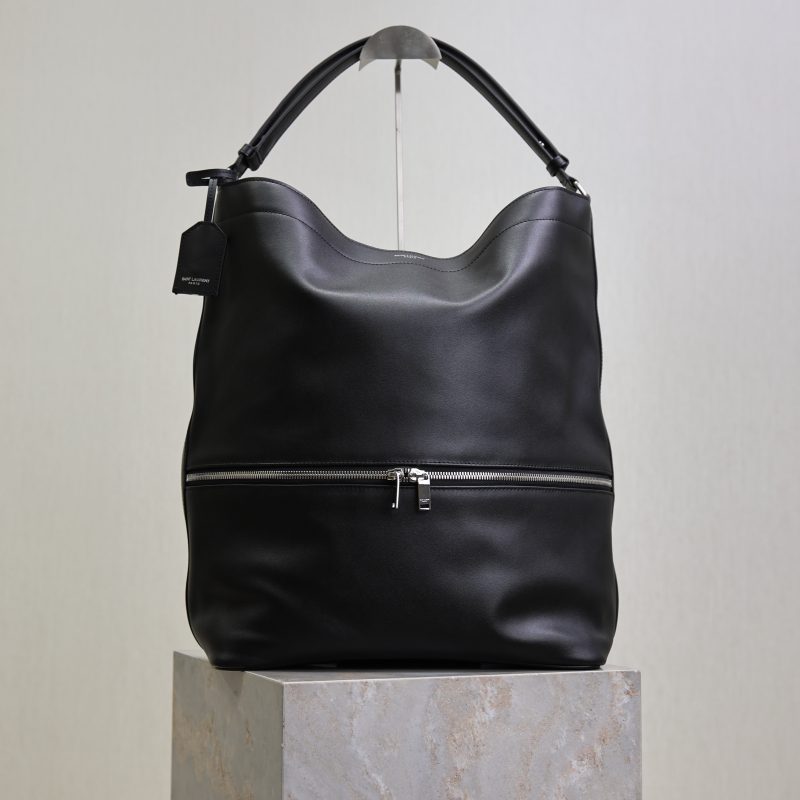 YSL Tag Hobo 31cm Black Cowhide