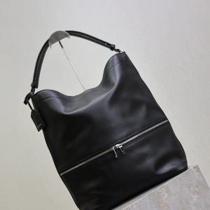 YSL Tag Hobo 31cm Black Cowhide
