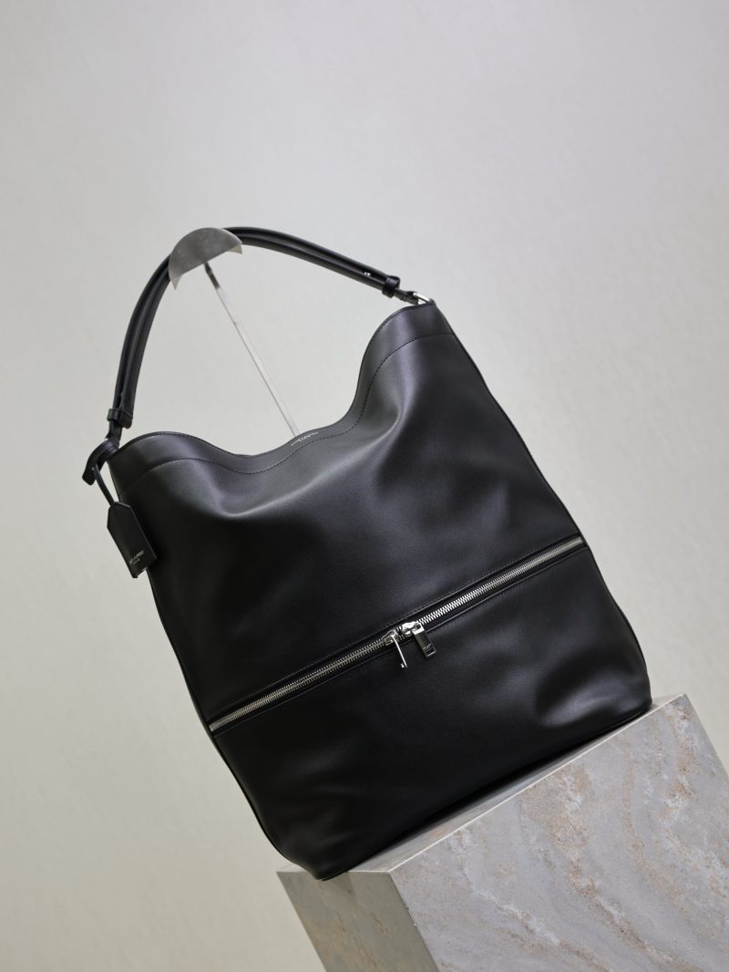 YSL Tag Hobo 31cm Black Cowhide
