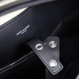 YSL Tag Hobo 31cm Black Cowhide