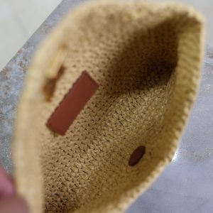 Calypso Bag 19cm Beige Raffia Leather