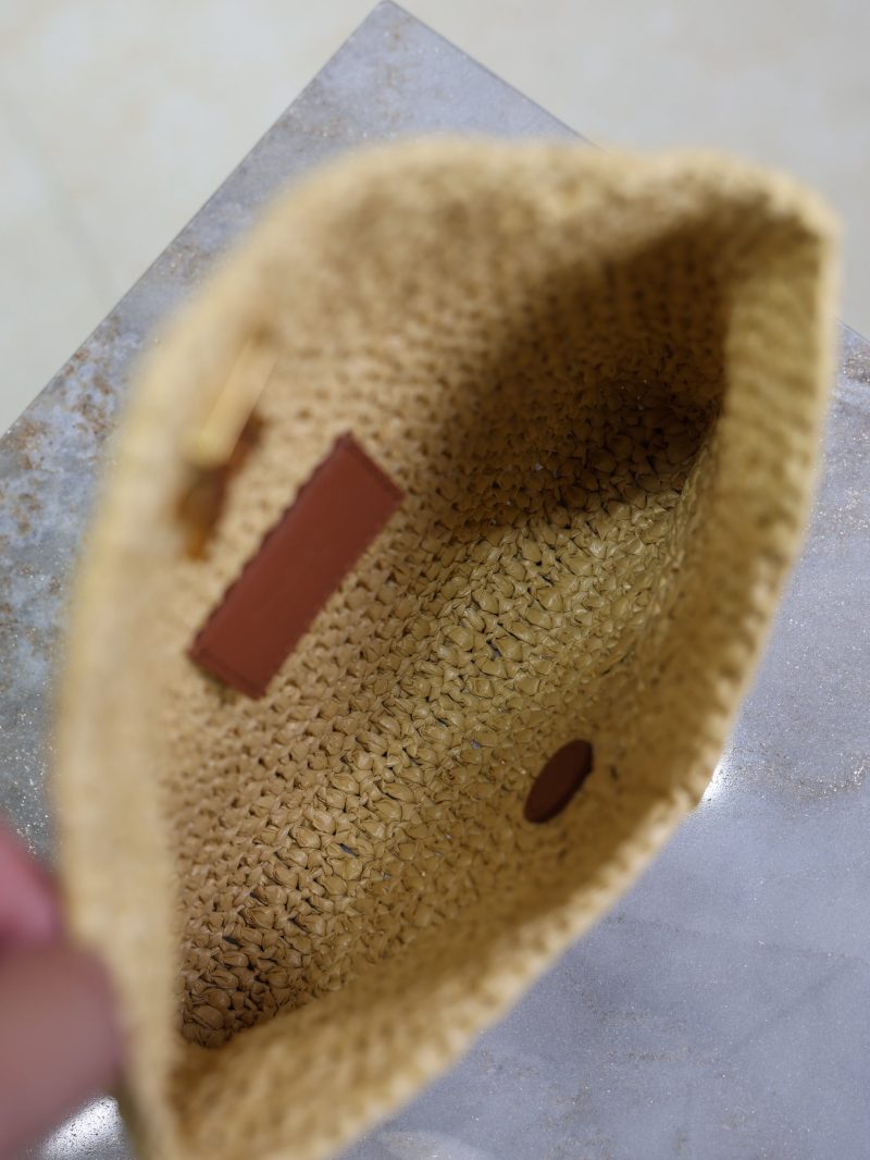 Calypso Bag 19cm Beige Raffia Leather