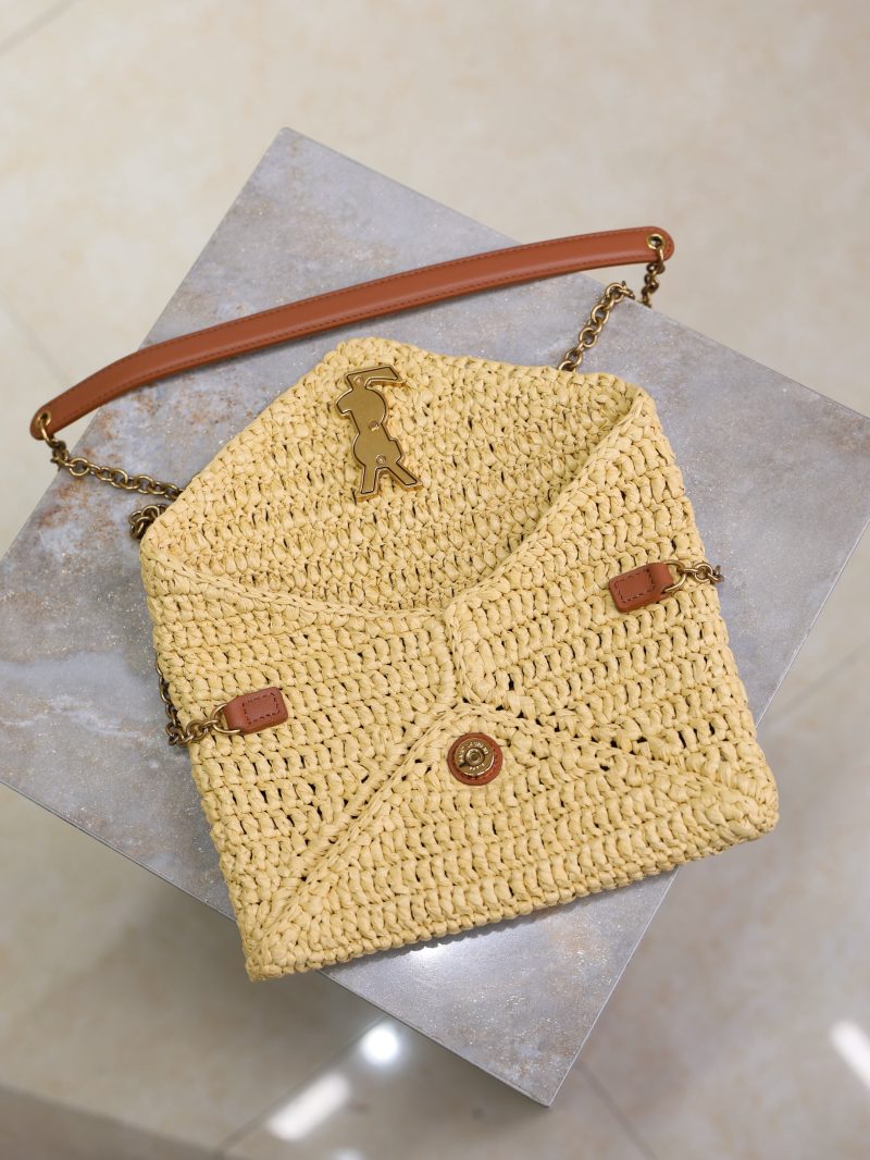 Calypso Bag 19cm Beige Raffia Leather