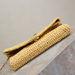 Calypso Bag 19cm Beige Raffia Leather