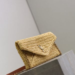 Calypso Bag 19cm Beige Raffia Leather