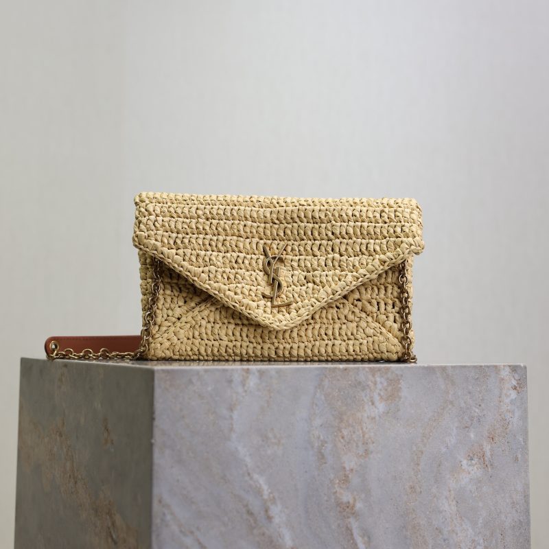 Calypso Bag 19cm Beige Raffia Leather