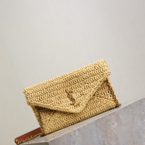 Calypso Bag 19cm Beige Raffia Leather