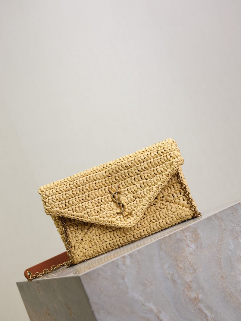 Calypso Bag 19cm Beige Raffia Leather