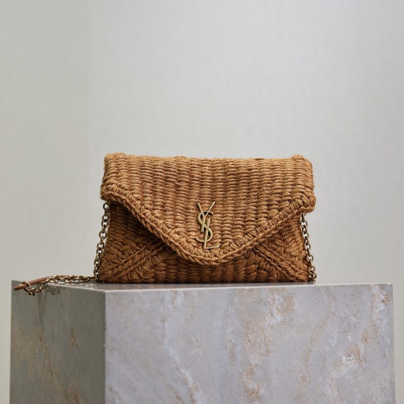 Calypso Bag 19cm Brown Rope Woven Leather