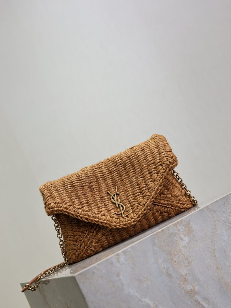 Calypso Bag 19cm Brown Rope Woven Leather
