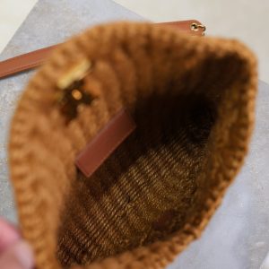 Calypso Bag 19cm Brown Rope Woven Leather