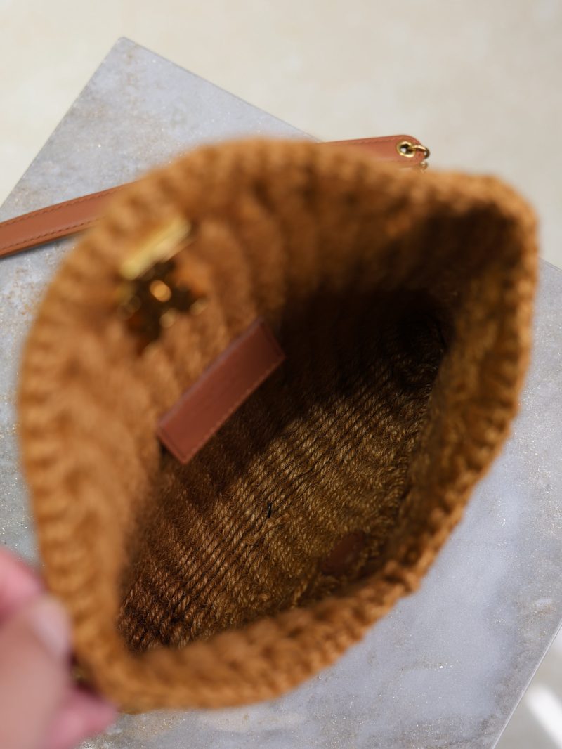 Calypso Bag 19cm Brown Rope Woven Leather